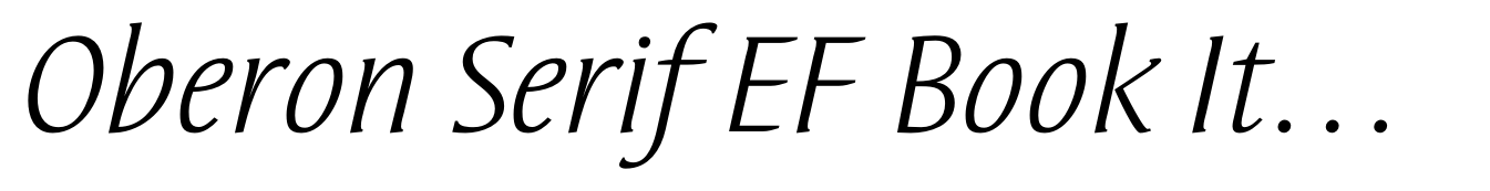 Oberon Serif EF Book Italic OsF